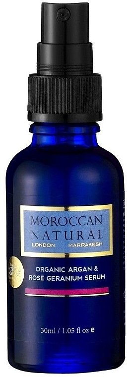 Сироватка для обличчя - Moroccan Natural Organic Argan & Rose Geranium  Serum — фото N1
