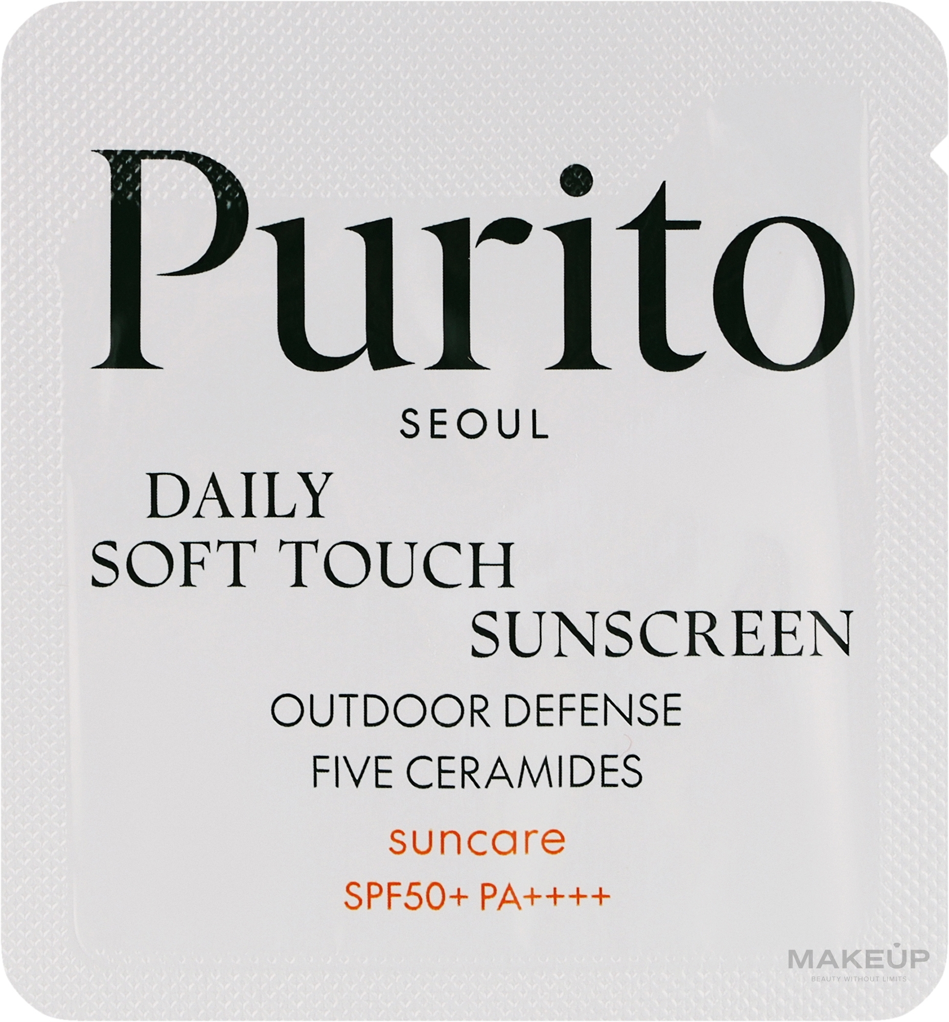 Солнцезащитный крем - Purito Seoul Daily Soft Touch Sunscreen SPF50+ PA++++ (пробник) — фото 1ml