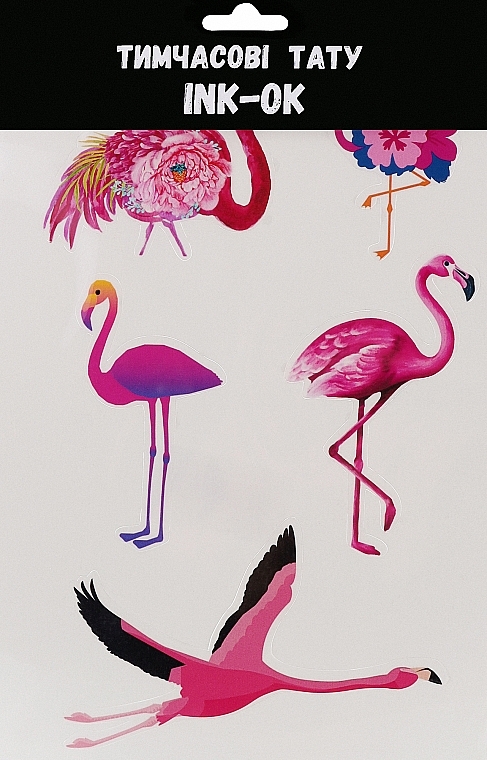 Временное тату "Фламинго сет" - Ink-Ok — фото N1