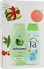 Духи, Парфюмерия, косметика УЦЕНКА Набор - Schauma & Fa 7 Herbs & Coconut (h/shm/250ml + sh gel/250ml) *