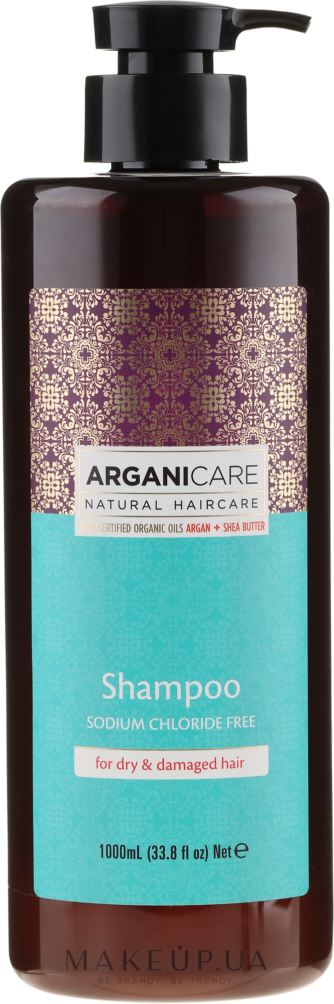 Шампунь для сухого і пошкодженого волосся - Arganicare Argan Oil Hair Shampoo for Dry Damaged Hair — фото 1000ml