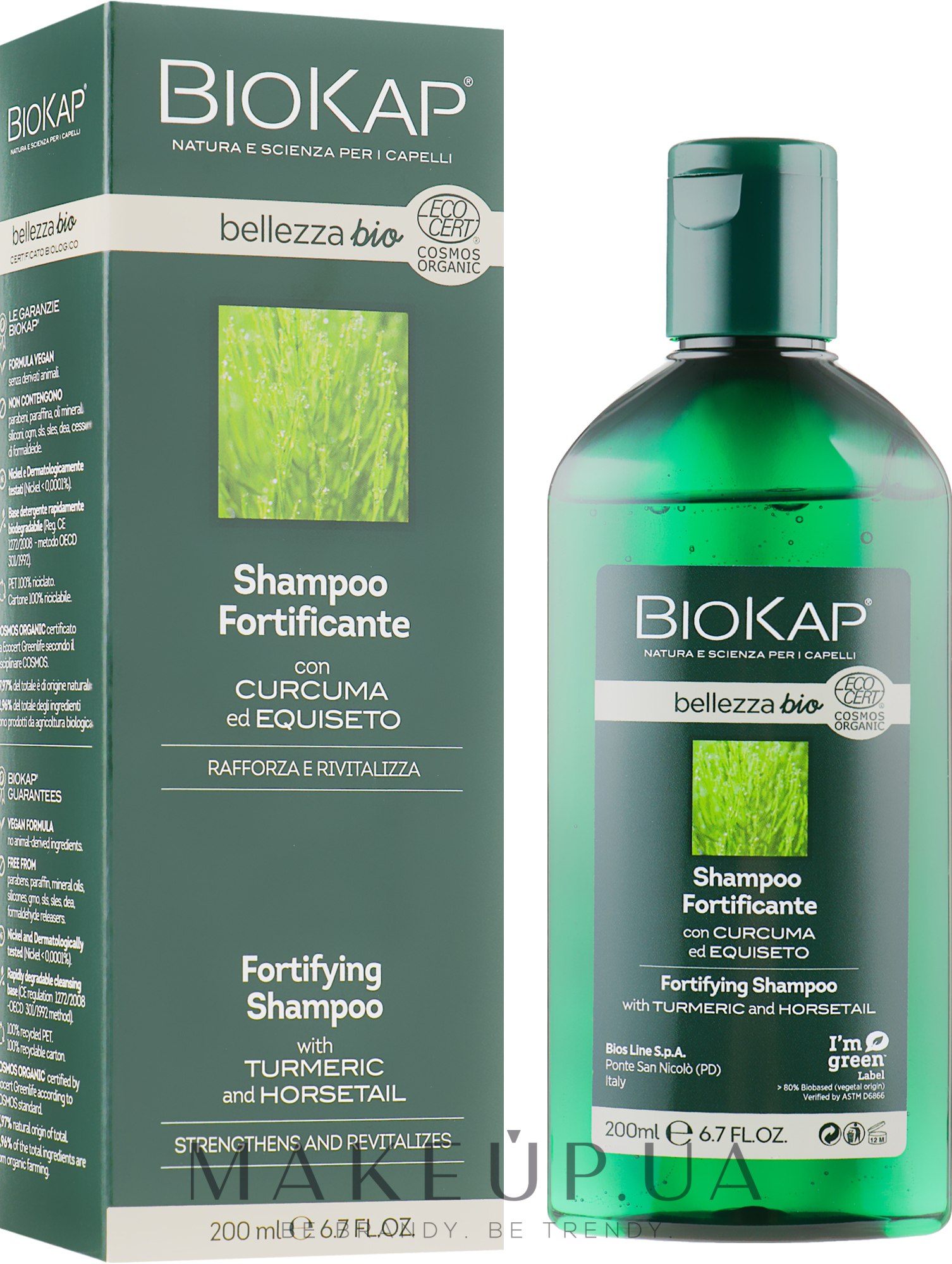 Зміцнювальний шампунь - BiosLine BioKap Fortifying Shampoo — фото 200ml