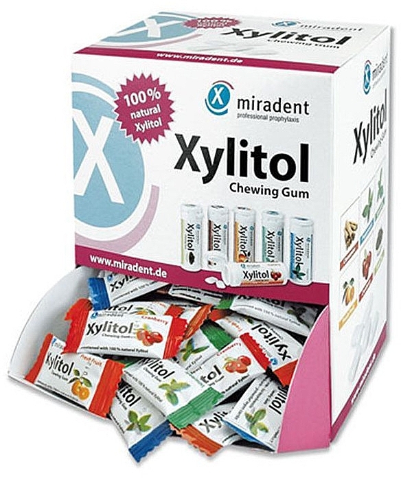 Жевательная резинка "Ассорти" - Miradent Xylitol Chewing Gum — фото N1