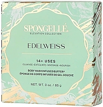 Пінна багаторазова губка для душу - Spongelle Elevation Body Wash Infused Buffer Edelweiss — фото N3