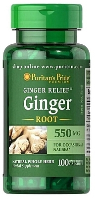 Дієтична добавка "Корінь імбиру", 550 мг - Puritan's Pride Ginger Root — фото N1