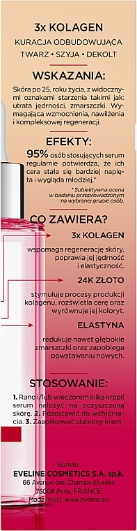 Сироватка для обличчя з колагеном - Eveline Cosmetics Serum Shot 3X Collagen — фото N3