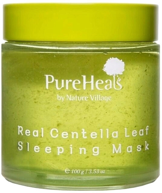 Ночная маска с листьями центеллы - PureHeal's Real Centella Leaf Sleeping Mask — фото N1