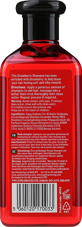 Шампунь для відновлення волосся "Полуниця" - Xpel Marketing Ltd Hair Care Strawberry Shampoo — фото N2