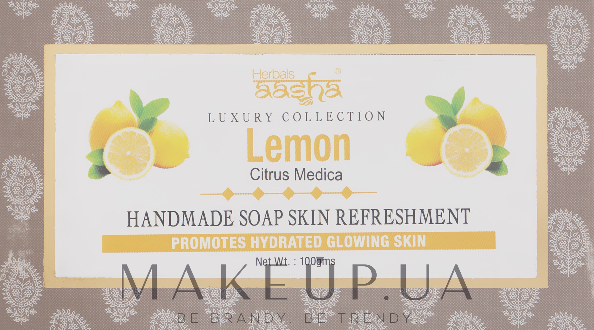 Мыло ручной работы "Лимон" - Aasha Herbals Luxury Collection Soap — фото 100g