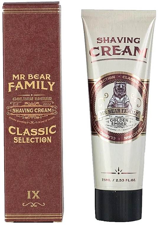 Крем для гоління - Mr. Bear Family Golden Ember Shaving Cream — фото N1