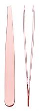 Парфумерія, косметика Пінцет зі скошеними кінчиками, 9,5 см, 1091/75RGB B, у блістері - Titania Rose Gold