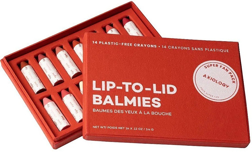 Axiology Lip-to-Lid Balmies Super Fan Pack (lip/balm/14x3.4g) - Набір бальзамів для губ, повік та щік — фото N3