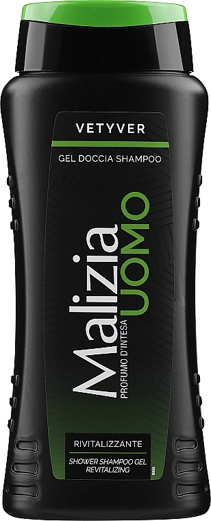 Шампунь-гель для душа - Malizia Uomo Vetyver Shower Shampoo Gel — фото N1
