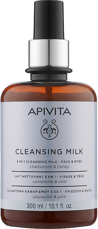 Молочко для обличчя й очей, з ромашкою і медом - Apivita Cleansing Milk With Chamomile & Honey For Face & Eyes