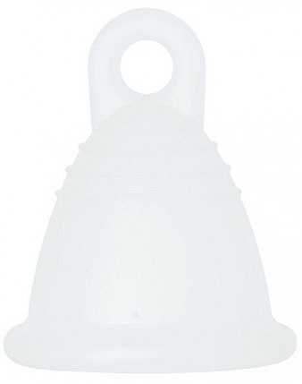 Менструальная чаша с петлей, размер М, прозрачная - MeLuna Sport Shorty Menstrual Cup Ring — фото N1