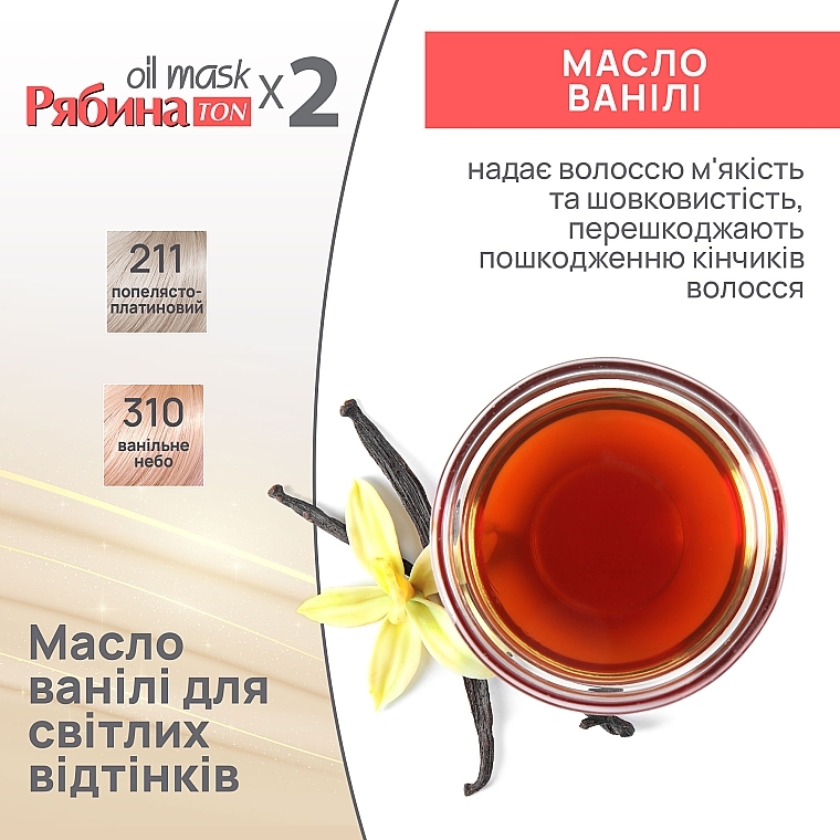 УЦЕНКА Тонирующая маска "Рябина" - Acme Color Ton Oil Mask Duo Pack * — фото N4