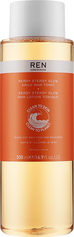 Тоник для лица - REN Clean Skincare Deluxe Ready Steady Glow Daily AHA Tonic — фото N1