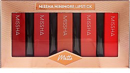 Духи, Парфюмерия, косметика Набор мини-помад для губ - Missha Mini More Lipstick Matte Kit (lipstick/5x1.2g)