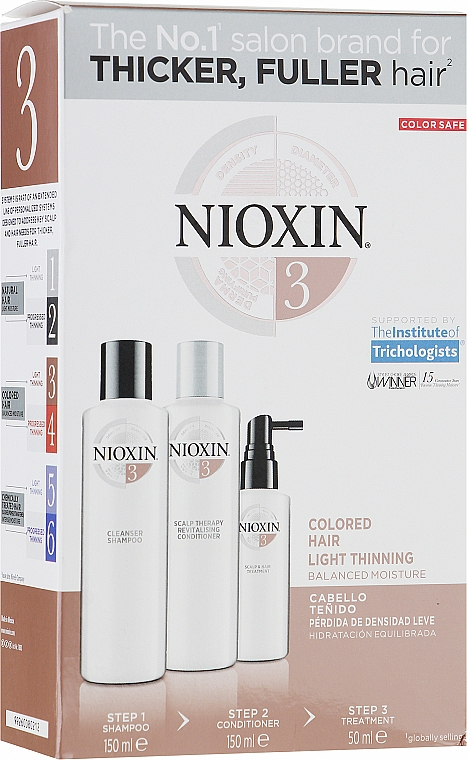 Набір - Nioxin Hair System 3 Kit (shm/150ml + cond/150ml + mask/50ml)