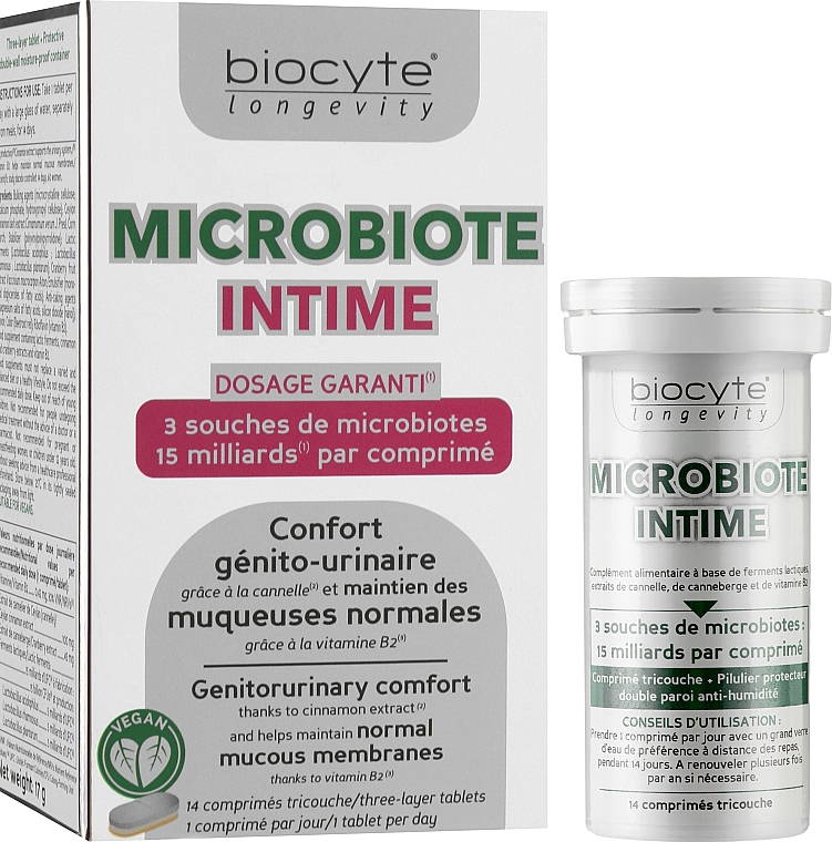 Харчова добавка для відновлення інтимного комфорту - Biocyte Longevity Microbiote Intimate — фото N2