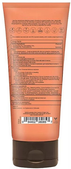 Солнцезащитный лосьон для лица - Australian Gold Plant Based Sunscreen Face Lotion SPF 50 — фото N2