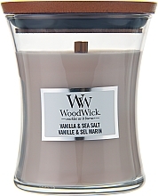 Ароматична свічка в склянці - WoodWick Hourglass Candle Vanilla & Sea Salt — фото N1