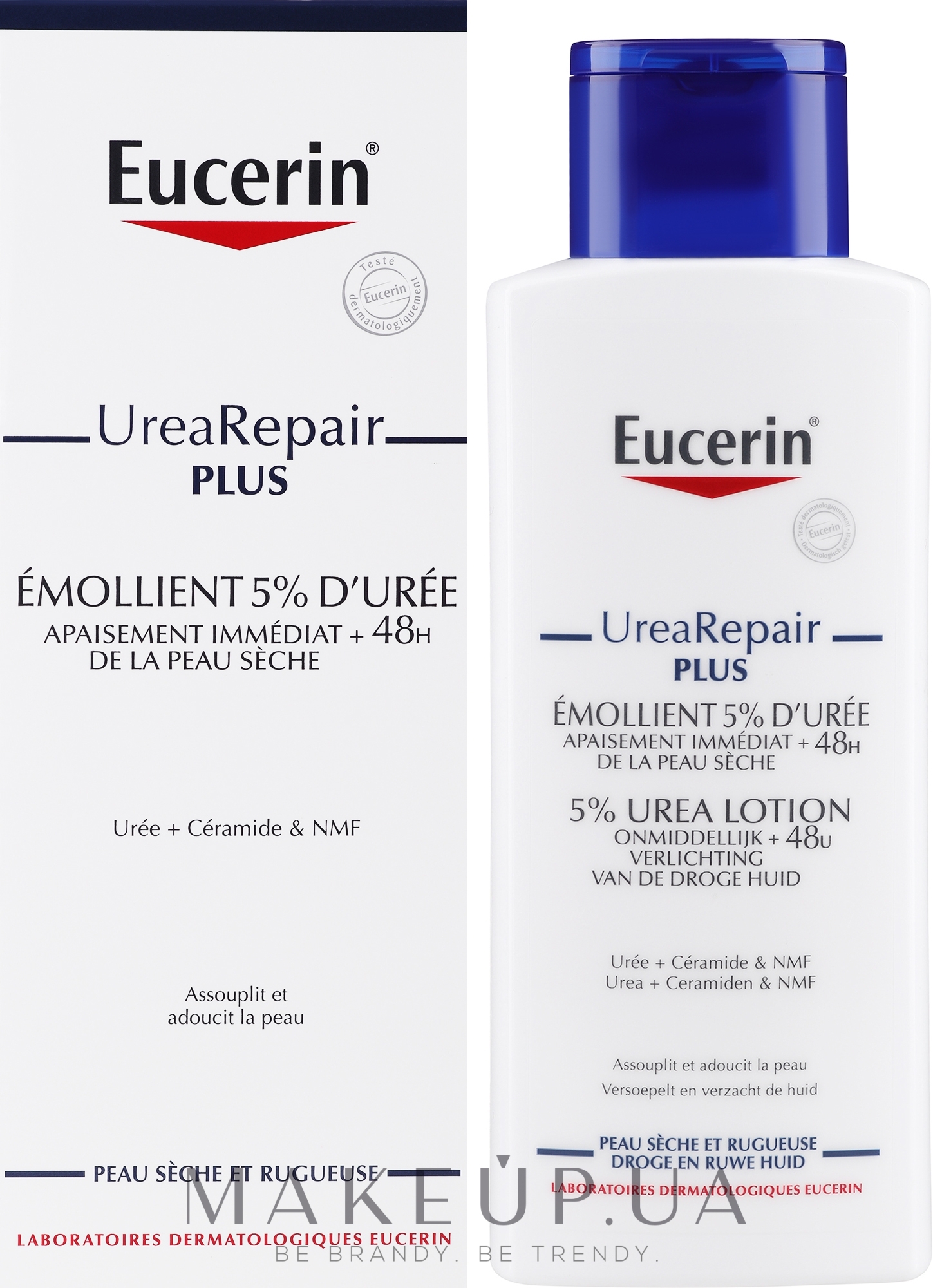 Насыщенный увлажняющий лосьон для тела для очень сухой кожи - Eucerin UreaRepair PLUS Lotion 5% Urea — фото 250ml