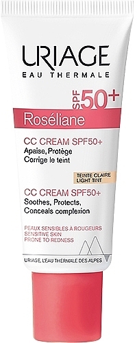 УЦЕНКА Увлажняющий СС крем для лица против покраснений - Uriage Roseliane CC Cream Moisturizing Cream SPF50+ * — фото N1