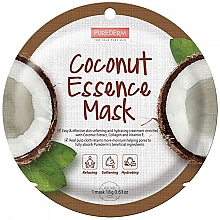 Маска для обличчя з екстрактом кокоса - Purederm Coconut Essence Mask — фото N1