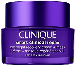 Нічний відновлюючий крем-маска для обличчя - Clinique Smart Clinical Repair Overnight Recovery Cream + Mask — фото N1