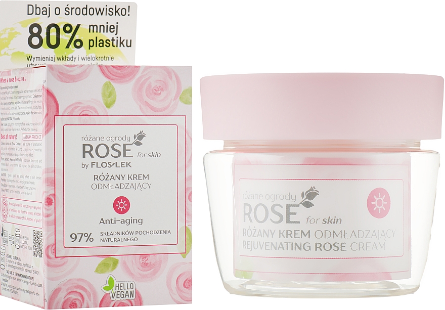 Крем для обличчя проти зморщок денний - Floslek Rose For Skin Rose Gardens Anti-Aging Day Cream — фото N1