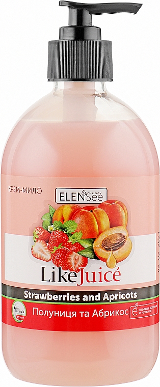 Крем мыло жидкое "Клубника-абрикос" - ElenSee Like Juice — фото N1