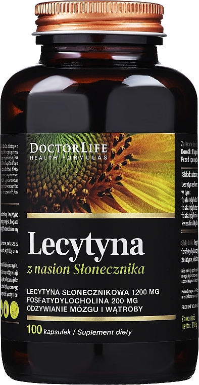 Диетическая добавка "Лецитин" 1200 мг, 100 шт - Doctor Life Sunflower Lecithin — фото N1