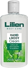 Парфумерія, косметика Крем для рук і тіла "Алое вера" - Lilien Hand And Body Cream Travel Pack