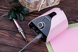Фрезер для манікюру та педикюру ZS-711 Pink Professional, 65W/35000 об. + 6 покращених фрез - Nail Drill — фото N5