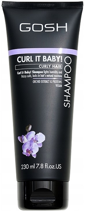 Шампунь для вьющихся волос с экстрактом орхидеи и протеинами - Gosh Copenhagen Curl It Baby Curly Hair Shampoo — фото N1