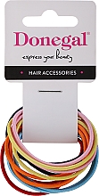 Резинки для волос тонкие, FA-9904, разноцветные 2, 12 шт - Donegal — фото N1