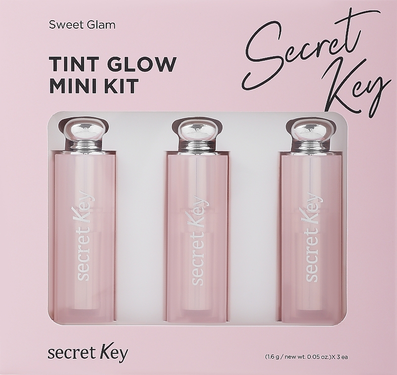 Набір зволожувальних міні-тінт-бальзамів - Secret Key Sweet Glam Tint Glow Mini Kit