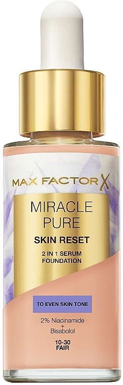 Тональный крем-сыворотка для лица - Max Factor Miracle Pure 2in1 Skin Reset Serum Foundation — фото N1