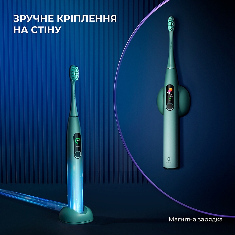 Розумна зубна щітка Oclean X Pro Green - Oclean X Pro Mist Green (OLED) (Global) — фото N14