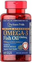 Парфумерія, косметика Харчова добавка "Омега-3" - Puritan's Pride Triple Strength Omega-3 Fish Oil 1360 mg