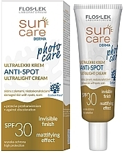 Парфумерія, косметика Ультралегкий сонцезахисний крем для обличчя - Floslek Sun Care Derma Anti-Spot Ultralight Cream SPF 30