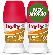 Парфумерія, косметика Набір - Byly Extrem Citrus (deo/roll/2x50ml)