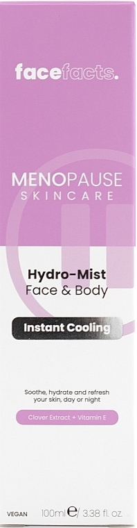 Увлажняющий спрей для лица и тела - Face Facts Menopause Skincare Hydro-Mist — фото N3