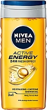 Духи, Парфюмерия, косметика Гель для душа "Активная Энергия" 3в1 - NIVEA MEN Active Energy 24H Fresh Effect Shower Gel
