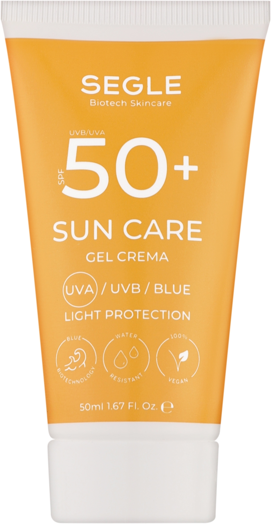 Сонцезахисний крем-гель для обличчя з SPF 50+ - Segle Sun Care Cream SPF 50+ — фото 50ml