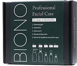 Набор "Профессиональный ежедневный уход для лица. 5 шагов к сияющей коже" - Biono — фото N2