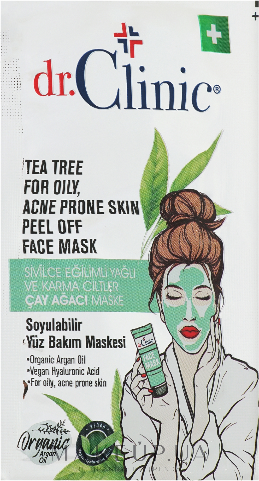 Маска-пілінг для обличчя з олією чайного дерева - Dr. Clinic Tea Tree Mask — фото 12ml