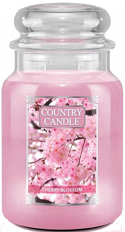 Ароматическая свеча "Цветущая вишня" (банка) - Country Candle Cherry Blossom — фото N2