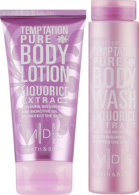 Набір "Спокушання чистотою" - Mades Cosmetics M|D|S Baty & Body Temptation (b/wash/200ml + b/milk/150ml) — фото N2